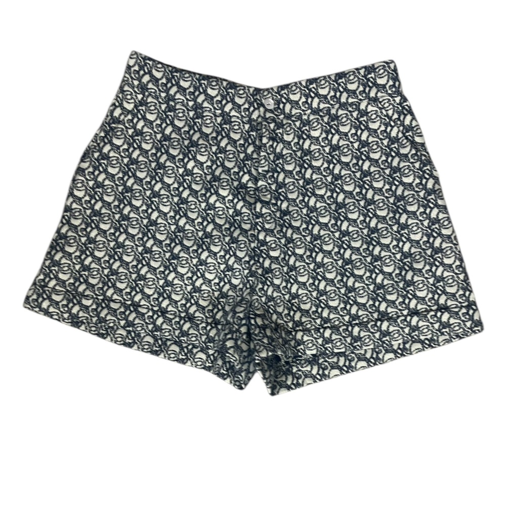 Cider Cream with Navy Swirls Jacquard Shorts NWT (N-1)